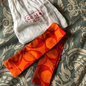 Orange coach hair scarf